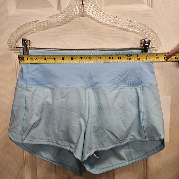 Lululemon speed up HR shorts 2.5" lined blue womens size 6 NEW - Picture 8 of 10